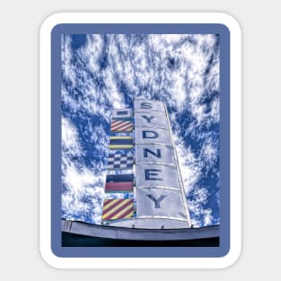 Sydney and Nautical Flags Sticker